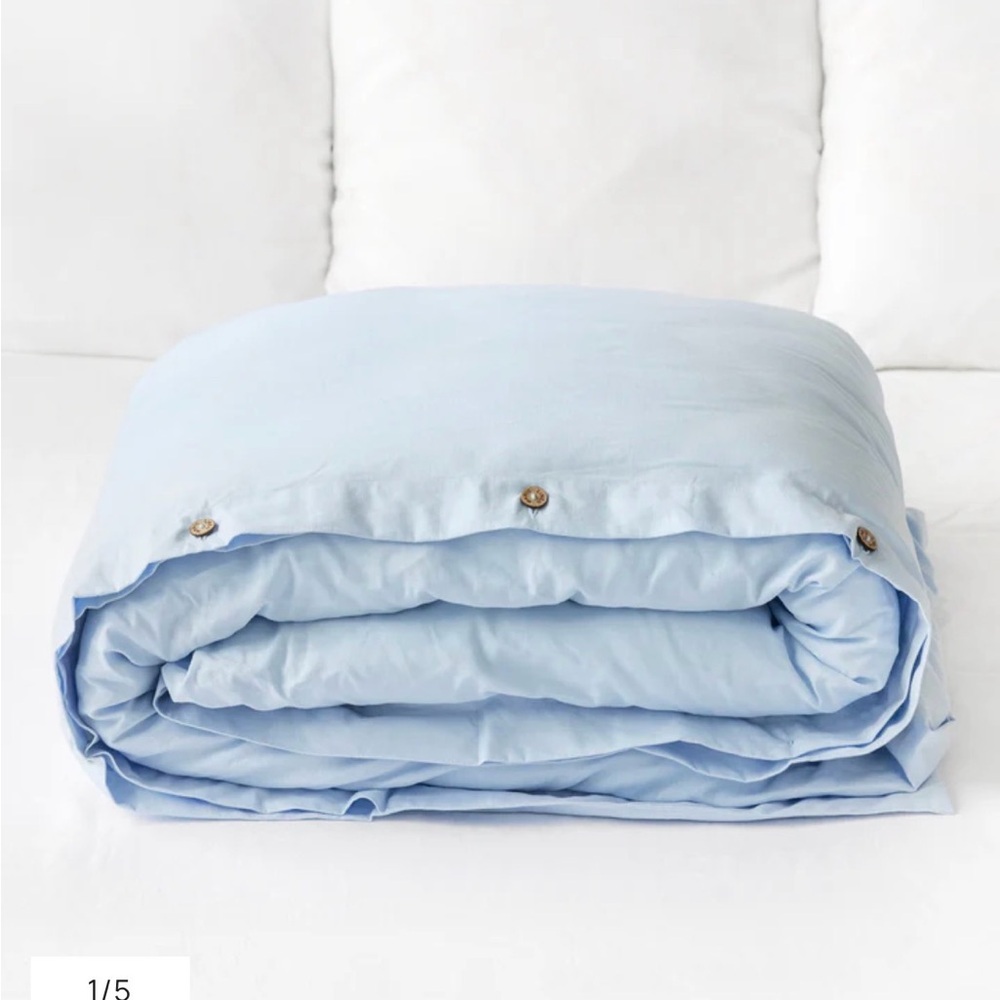 Light Blue 100% chunky European duvet cover king
